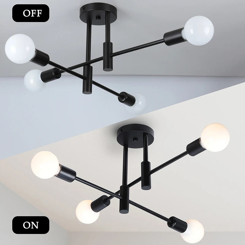 Lustre para Sala - Luminária LED de Teto Retro Luxo