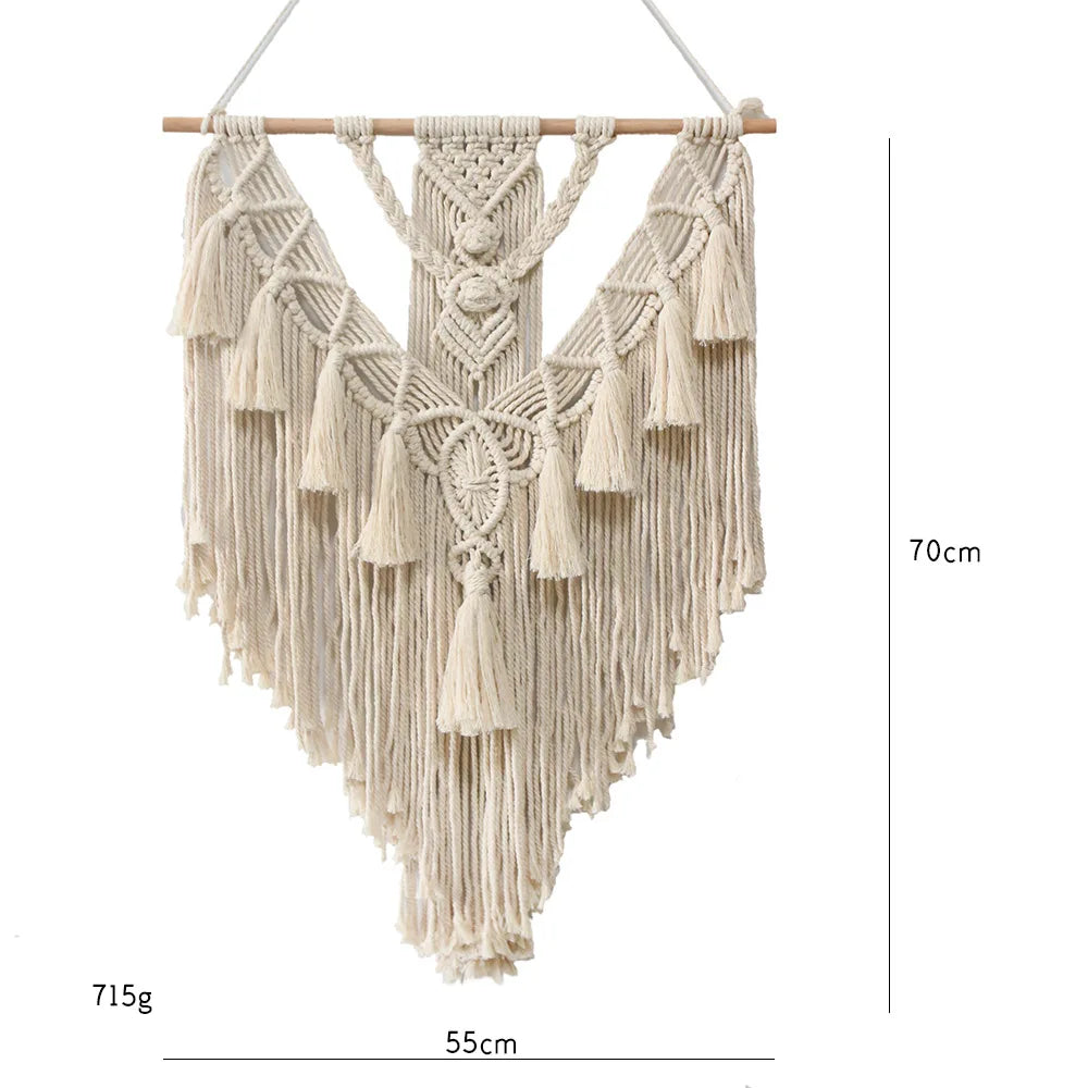 Tapeçaria de Tassel Boêmia Feita à Mão para Decoração de Casa