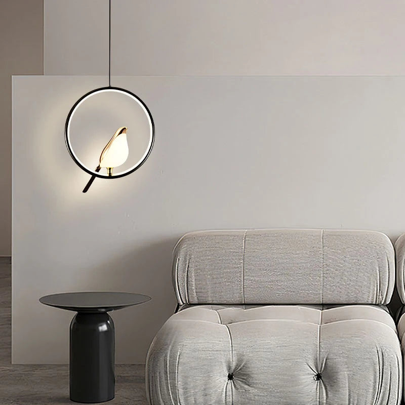 Pendente LED Pássaro Magpie - Iluminação e Decoração Moderna 