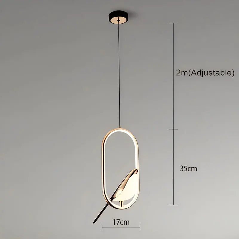 Pendente LED Pássaro Magpie - Iluminação e Decoração Moderna 