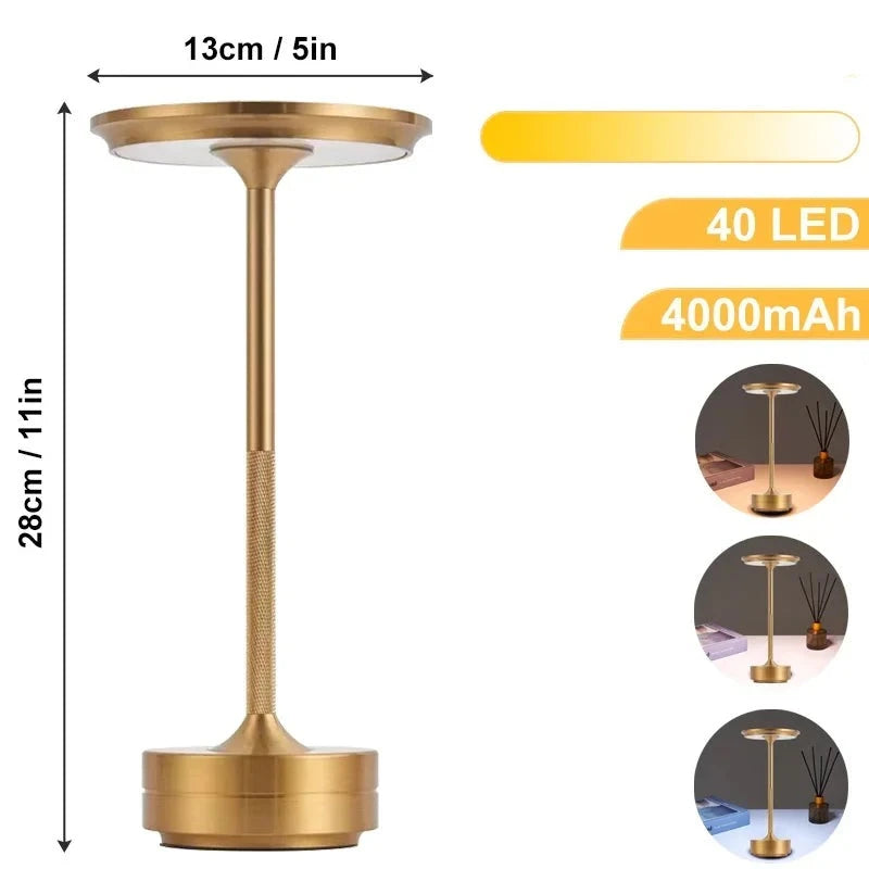 Luminária de Mesa LED Portátil e Recarrregável