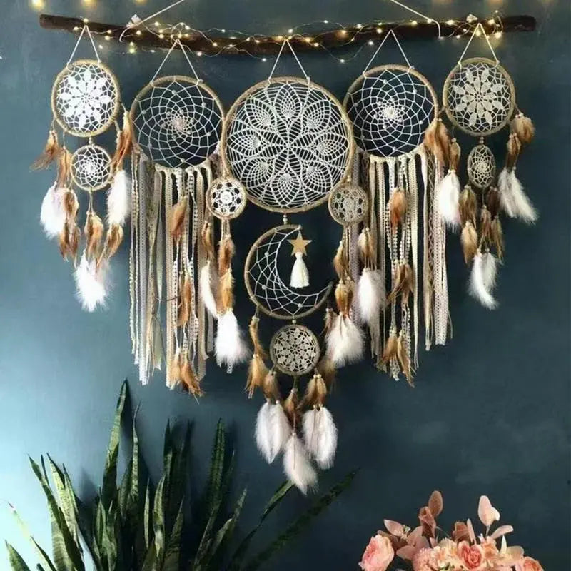 Conjunto de 5 Apanhadores de Sonhos Boho