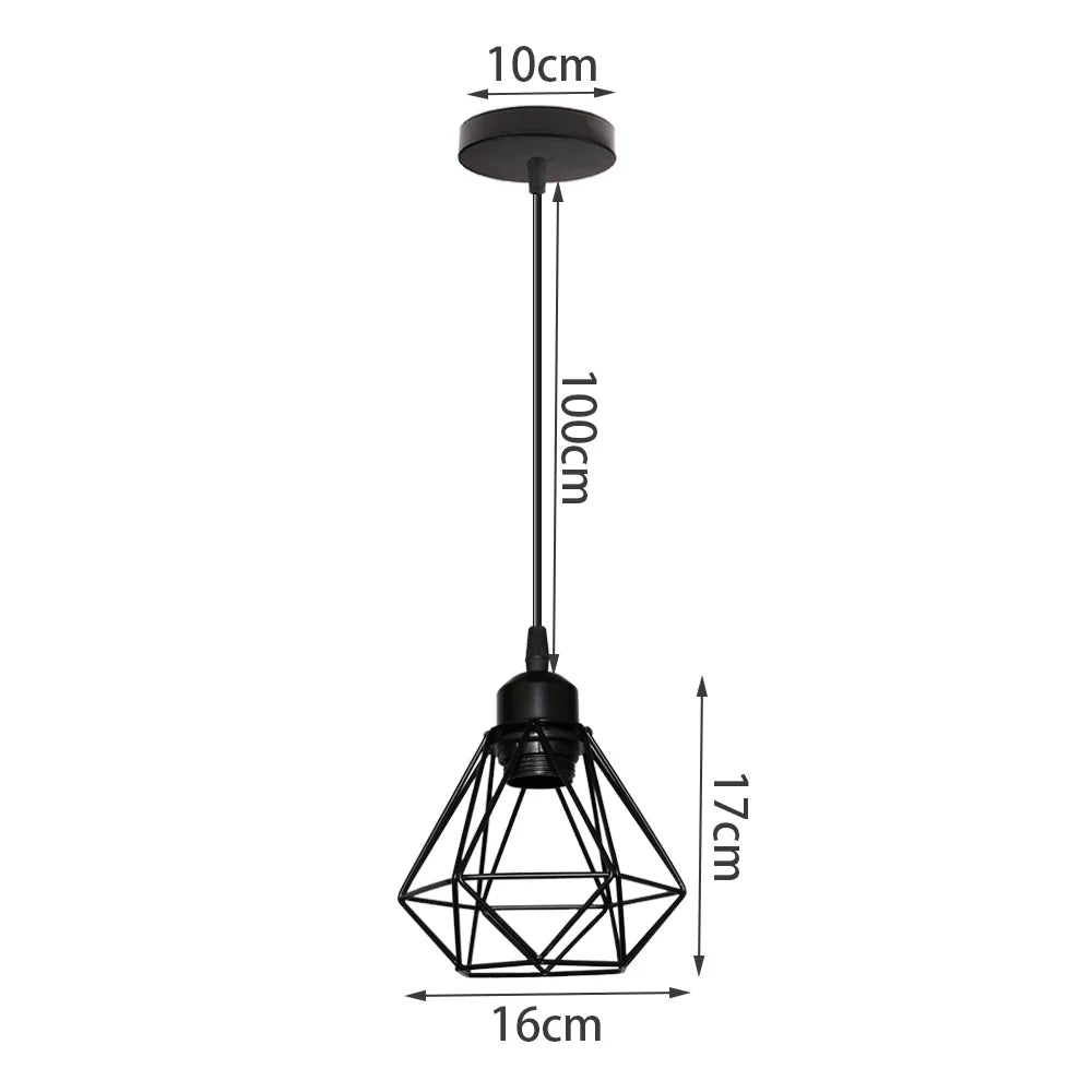 Lustre Pendente de Ferro com Cabeça Única