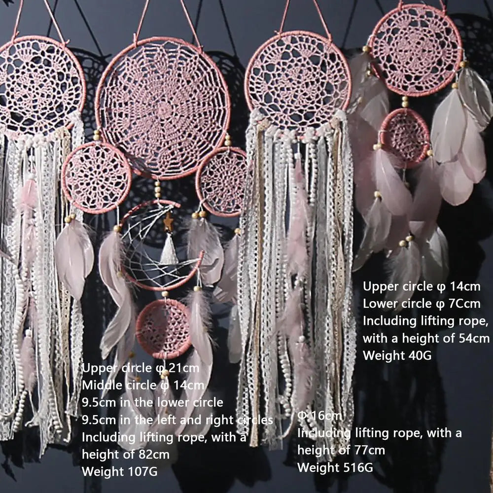 Conjunto de 5 Apanhadores de Sonhos Boho