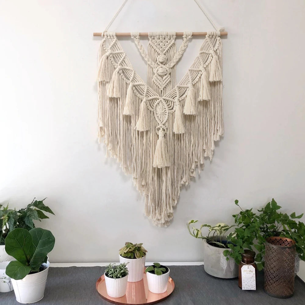 Tapeçaria de Tassel Boêmia Feita à Mão para Decoração de Casa