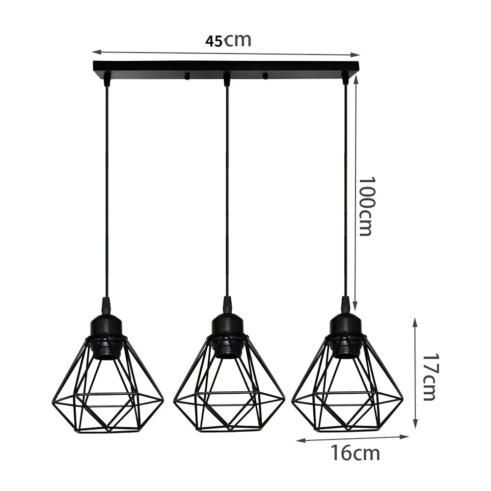 Lustre Pendente de Ferro com Cabeça Única