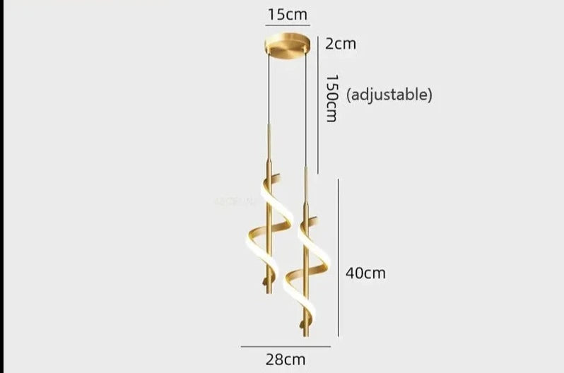 Luminária Pendente LED Moderna Minimalista para Quarto e Sala