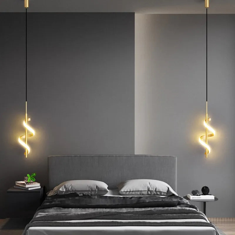 Luminária Pendente LED Moderna Minimalista para Quarto e Sala