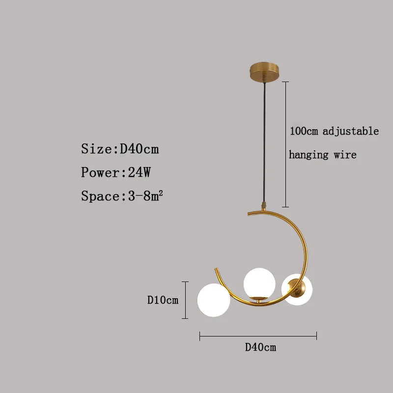 Arandela de Teto LED Moderno para Sala de Estar e Jantar