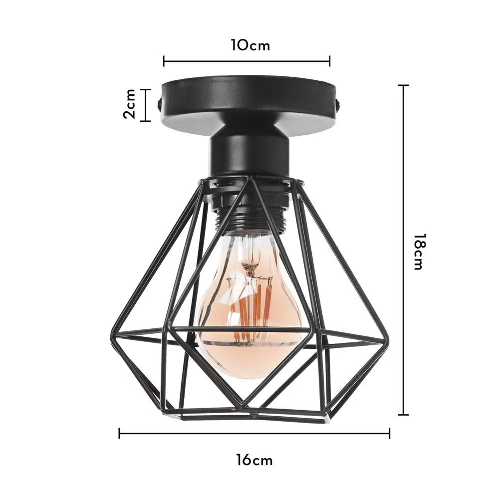 Lustre Pendente de Ferro com Cabeça Única